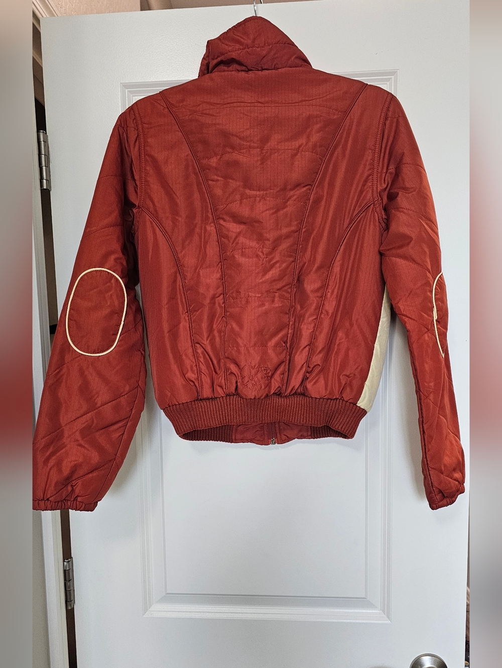 Billabong  Lightweight Jacket Women M Retro Colorblock Orange Cream Gorpcore - Picture 3 of 8